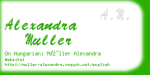 alexandra muller business card